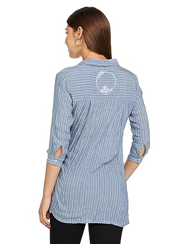 W for Woman Womens Regular Fit Shirt (22FEW31111-820069_Blue