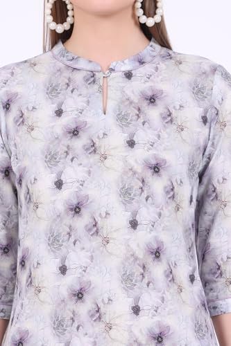 Aurelia Women'S Printed Pure Cotton Straight Kurta With Palazzo & Dupatta Set