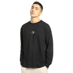 Bewakoof Mens Graphic Print 100% Cotton T-Shirt- Oversized Fit, Round Neck, Long Sleeves