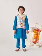 Pspeaches Boys Regular Kurta With Pyjamas (8-10Years)