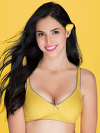 Clovia Women s 100% Cotton Wire Free Half Cup Full-Coverage Bra