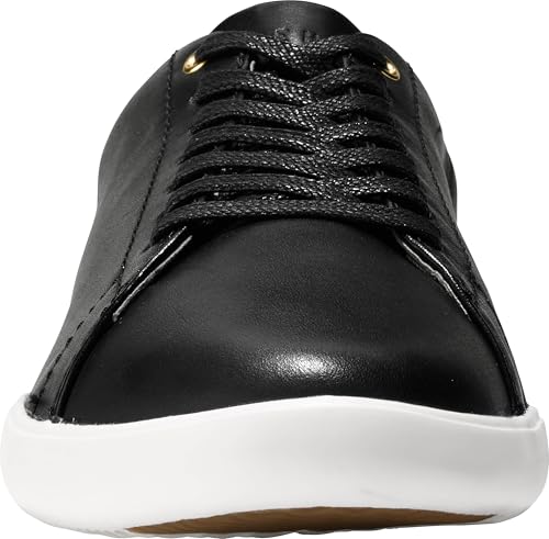 Cole Haan Women's Grand Crosscourt Ii Sneaker, BLK LTHR/White, 8 Wide