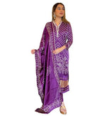 Fashion Basket Wedani Chanderi Kurta Set For Women Purple