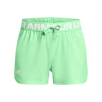 Under Armour Girls Play Up Solid Shorts, (350) Matrix Green / / White, Youth X-Large
