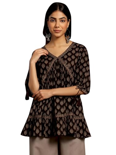 Libas WomenS Rayon Fit And Flare Midi Dress (29089_Yellow