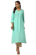 Soch Women Rayon Embroidered Kurta with Sequins Work