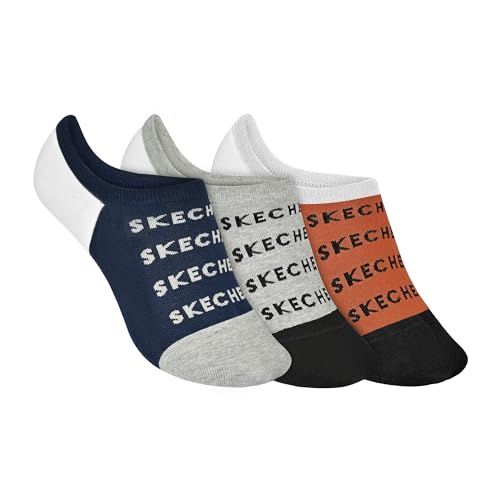 Skechers Men Pack Of 3 Branded Non Terry Liner Socks