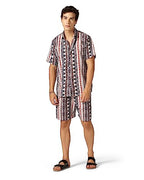 DHRUVI TRENDZ Mens Rayon Men Co-ord Set Regular Fit Night Dress (DT-MS-6075&SH230_Black_XL)
