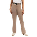BlissClub AM:PM Air Flare Trousers Cotton for Women Above 55 ft Tall | Bootcut Trousers and Formal Pants for Women Office wear 