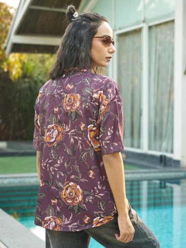 Leriya Fashion Solid Regular Fit Shirt for Women (LF-W2211_Purple