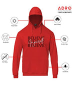 ADRO Men's Cotton Neck Hooded Sweatshirt (H22-M-INV-RD_Red)