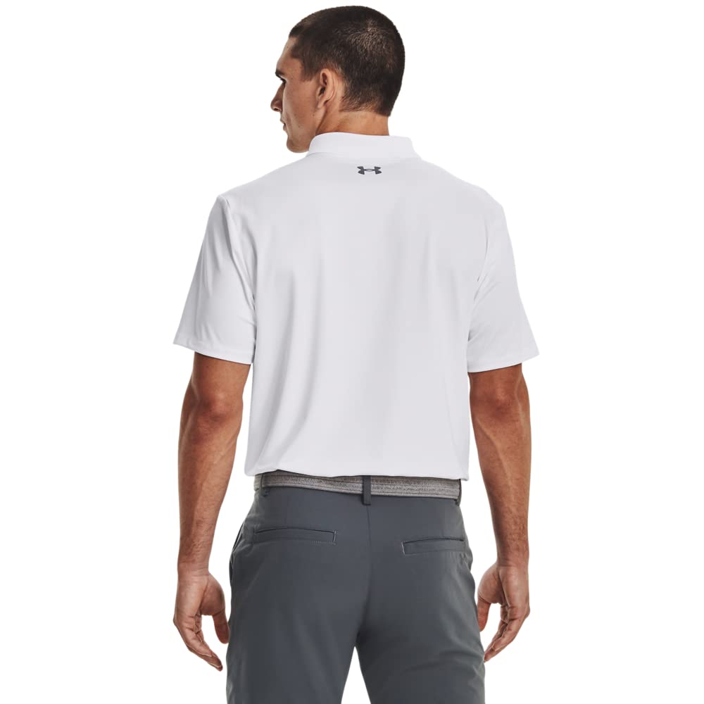 Under Armour Men's Performance 3.0 Polo, (100) White / / Pitch Gray, Medium