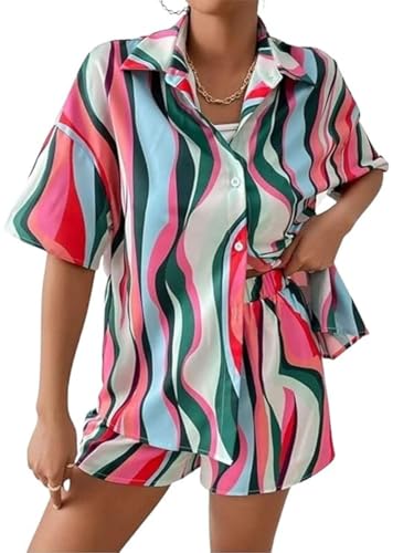 Leriya Fashion Mens Rayon Co-Ord Set Regular Fit Night Dress (Lf-Ms-6117&Sh197_Pink_M)