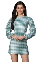 Leriya Fashion Party Dresses for Women Choker Multicolor Bodycon Mini Wrap Dress (X-Large, Green)