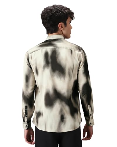 I Enterprise Mens Spread Collar Long Sleeve Multicolor Solid Regular Shirt Slim Fit Office Wear ShirtS For Men | Textured Long