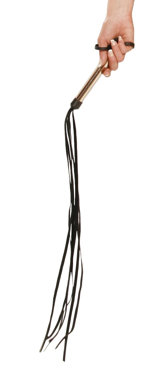 Elegant Moments Leather Whip - O/S - Black