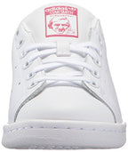 adidas Originals Boy's Stan Smith Sneaker, White/White/Pink, 6 Little Kid