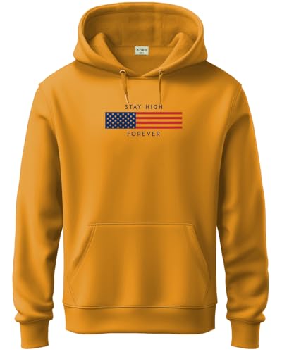 ADRO Men's Regular Fit Hoodies | Printed Hoodie for Men | Cotton Hoodie | Mens Hoodies | Sweatshirt for Men | Hooded Hoodie | H2