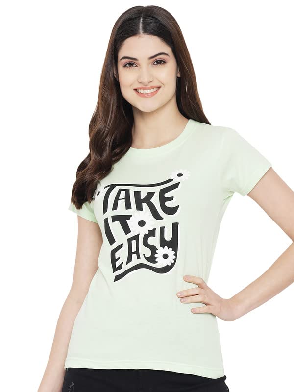 Preneum Womens Cotton Regular Fit Latest Graphic Stylish Printed Short Sleeves Casual T-Shirt || Latest Trendy & Styling (Pack