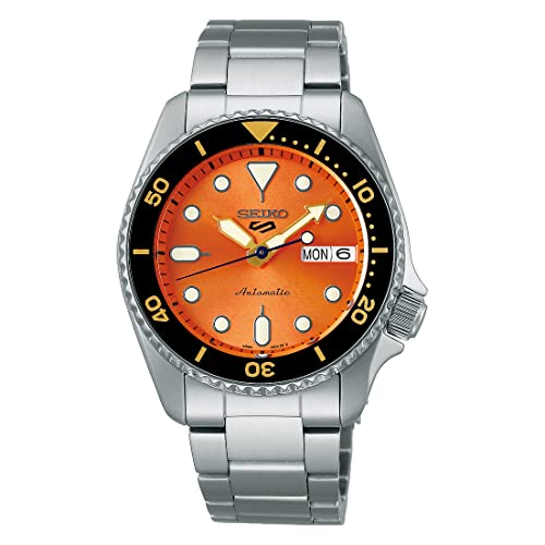 Seiko 5 Sports SKX Style Midi Orange Dial Automatic SRPK35K1 100M Men's Watch