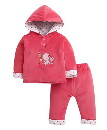 Bumzee Girls Cotton Regular Fit Winter Set Coral - 6-12 Months (Peb10735C-Crl)