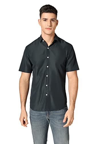 Leriya Fashion Shirt for Men | Solid Cotton Shirts for Men | Plain Shirts for Men Half Sleeve | Casual Shirts for Men Slim Fit |