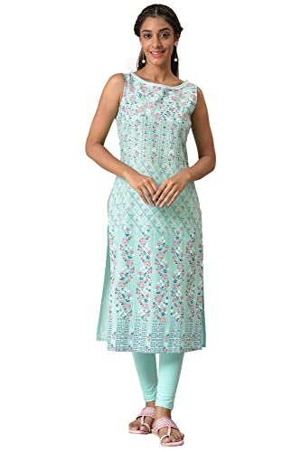 Aurelia WomenS Cotton Regular Kurta (22Aua13343-504094_Blue
