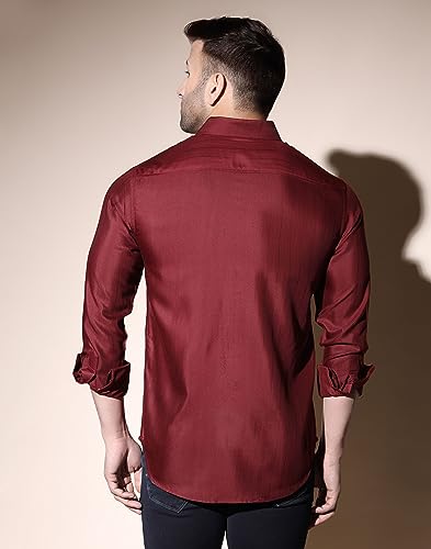 DHRUVI TRENDZ Mens Cotton Blend Mens Casual Shirt Regular Fit Western