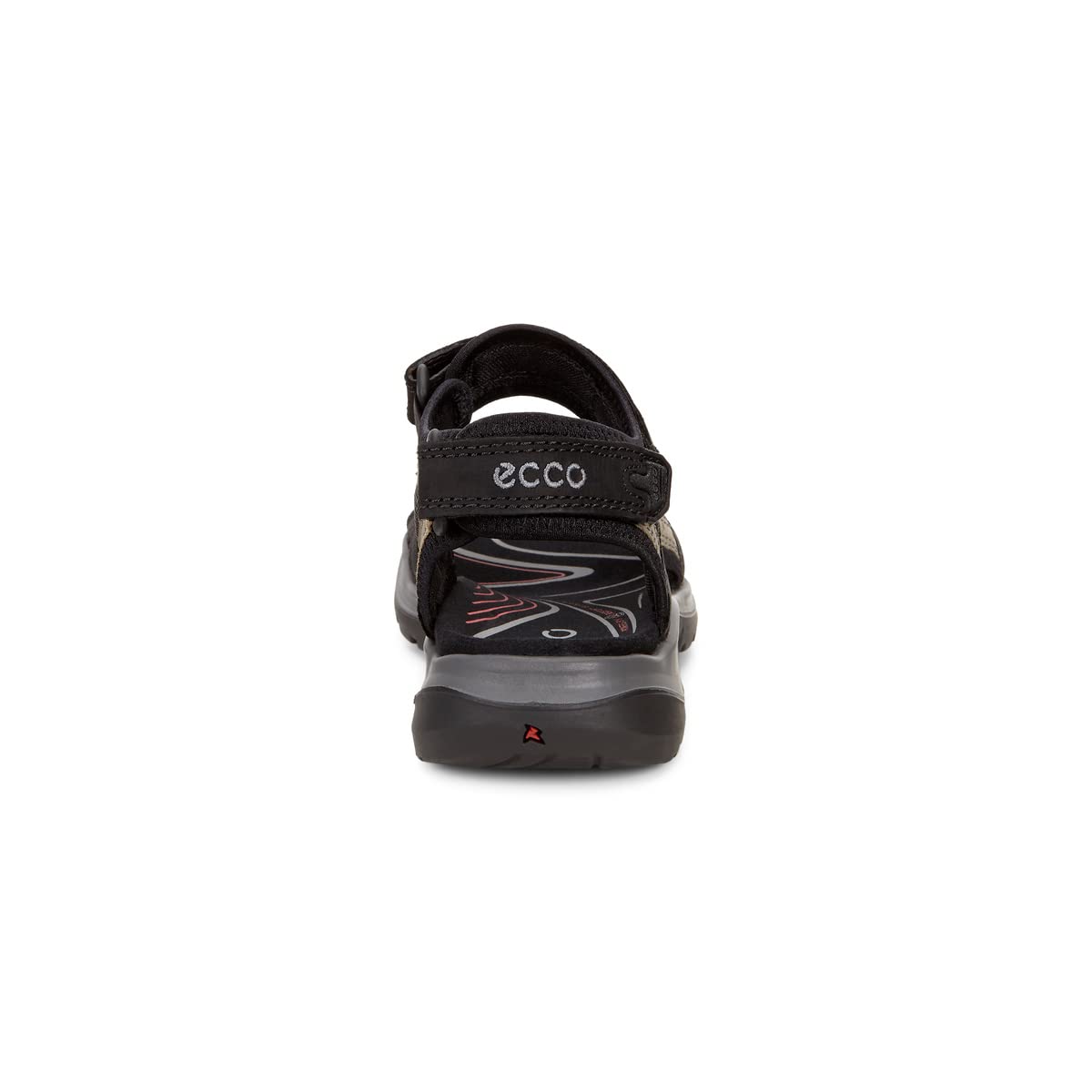 ECCO Women's Yucatan Sport Sandal, Black/Mole/Black Oil Nubuck, 8-8.5