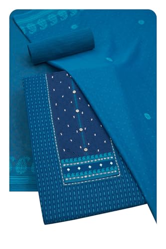 Soch Women Cotton Woven Design Unstitch Dress Material with Sequins