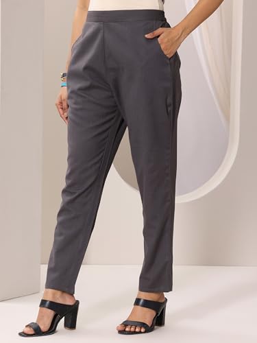 Libas WomenS Regular Trousers (Pl1601 Grey