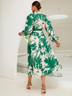 GRECIILOOKS Rayon Fit and Flare Below The Knee One Piece Maxi Bodycon Dresses Midi Dress for Women (GL-WD1223_Green