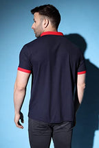 Leriya Fashion Mens T-Shirt | Cotton & Polyester Solid Varsity Inspired Regular Fit T-Shirt For Boys | Polo-Collar Neck | Perfe