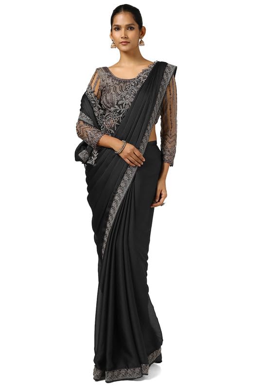 Soch Women Chiffon Embroidered Saree with Sequins