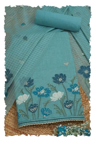 Soch Women Chanderi Woven Design Unstitch Dress Material with Sequence Work