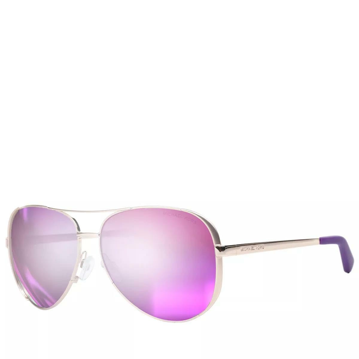 Michael Kors MK5004-10034V Sunglasses CHELSEA ROSE GOLD w/PURPLE MIRROR 59mm