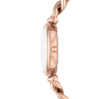 Fossil Women's Carlie Three-Hand Rose Gold-Tone Stainless Steel Watch and Bracelet Set