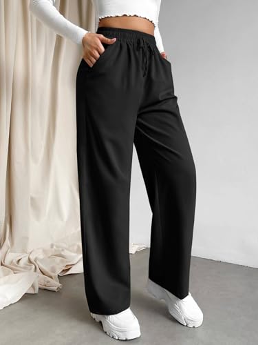 Leriya Fashion High Waist Trousers For Women  Flared Korean Style Formal Pants | Elegant Workwear For Office, College & Events B
