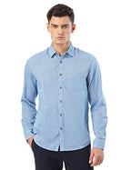 FYLTR Mens Solid Regular Fit Shirt (FYLSS23MS-015_Cool Blue S)