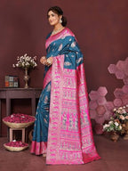 Varanga Women Banarasi Saree With Blouse Piece