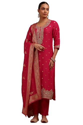 Soch Women Zari Woven Suit Set with Sequins