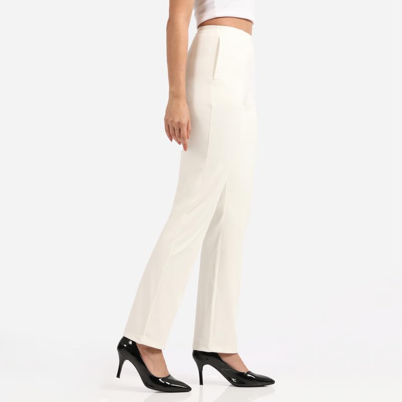 BlissClub Womens Straight Pants_Wahida White Cloud Tall-Above 5.5