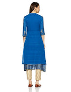 W For Woman Women'S A-Line Kurta (17Au17221-50780_Blue_10)