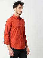 Thomas Scott Long Sleever Solid Color Regular Fit Casual Shirts for Mens