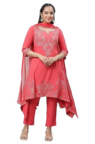 Aurelia Women'S Rayon Kurta-Trouser-Dupatta (23Aud10598-507132_Tea Berry