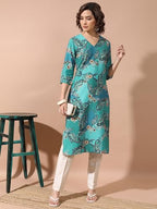 Ketch WomenS Cotton Blend Regular Dress Shirt (Khku000419_Teal