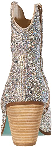 Blue by Betsey Johnson Women's Diva Western Boot, Rhinestone, 8