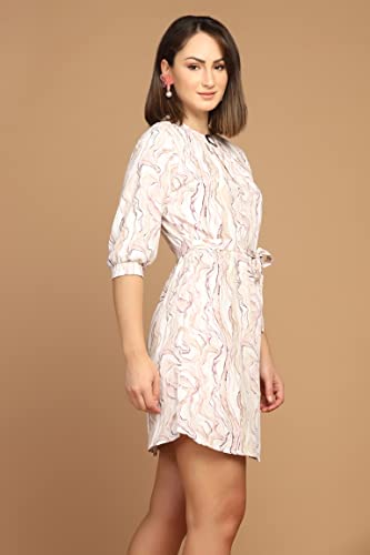 Leriya Fashion One Piece Dress for Women| Midi Dress for Women| Birthday Dress for Women (Small, Pink)