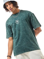 Bewakoof Official Marvel Merchandise MenS Graphic Print Oversized Fit Half Sleeve Round Neck Cotton T-Shirt_648728_Green_L