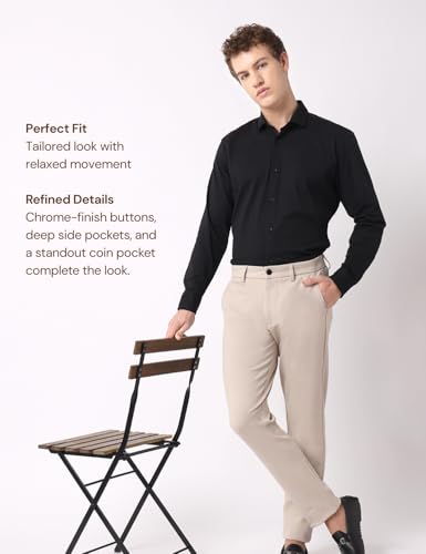 Fyltr MenS Slim Casual Pants (Fylss25Mt-1101_Egyptian Beige